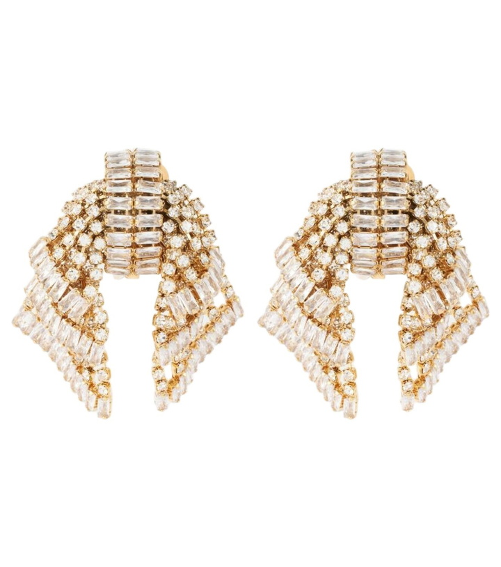 Photo: Alessandra Rich Bow crystal-embellished earrings