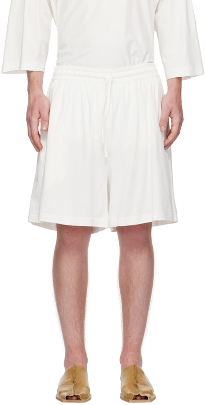 Photo: Hed Mayner White Embroidered Shorts