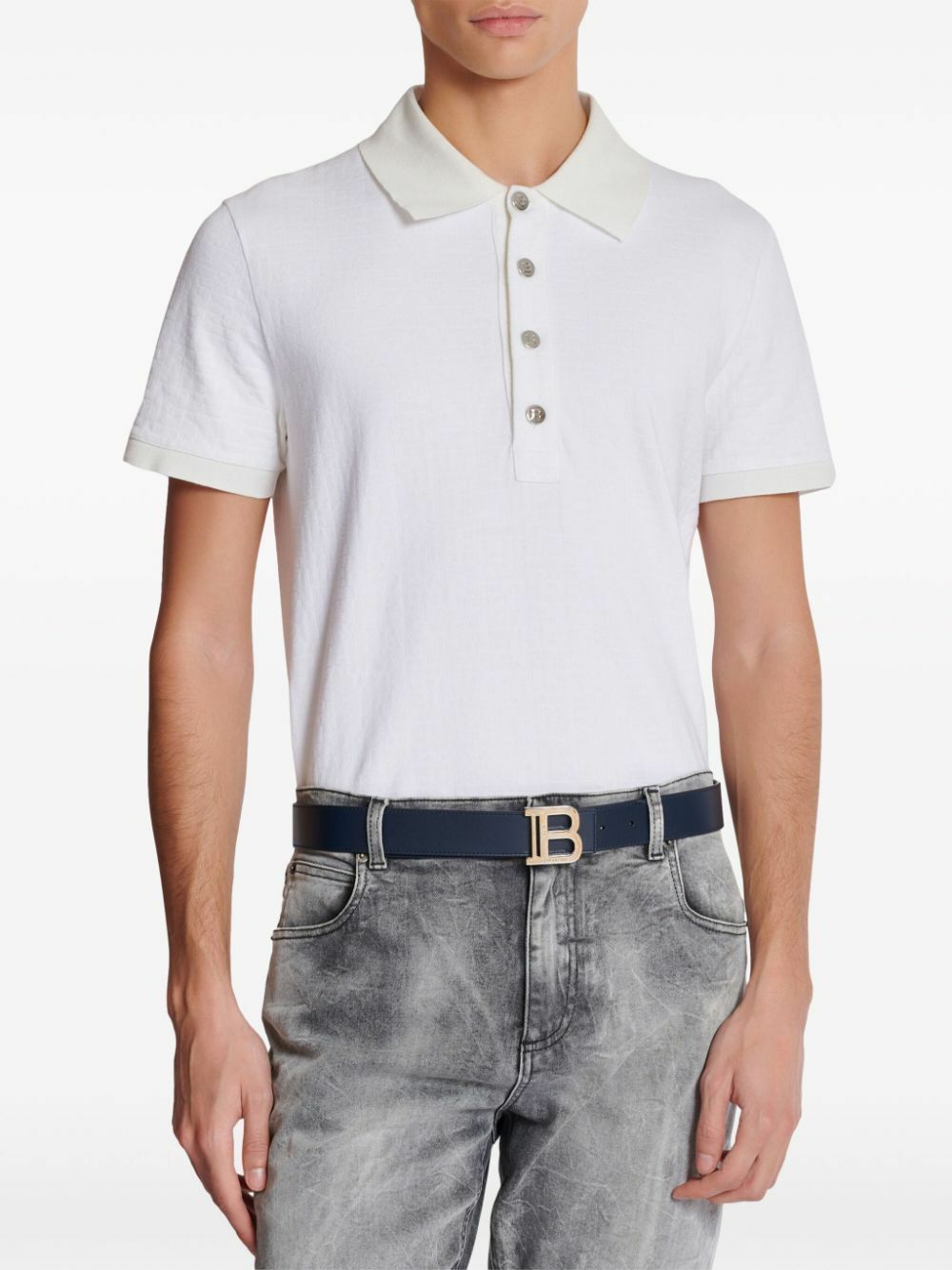 Balmain Bicolor Calf Leather Bos Taurus Regular Belt main image 1