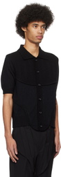Juntae Kim Black & Navy Corset Cardigan