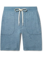 Outerknown - Hightide Straight-Leg Organic Cotton-Blend Terry Drawstring Shorts - Blue