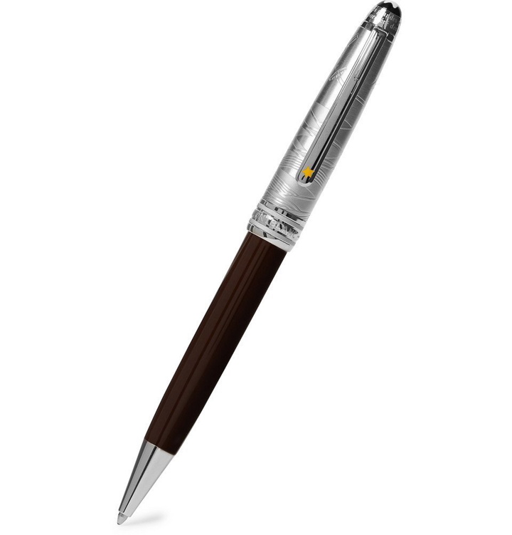 Photo: Montblanc - Meisterstück Le Petit Prince Silver-Tone and Resin Ballpoint Pen - Brown