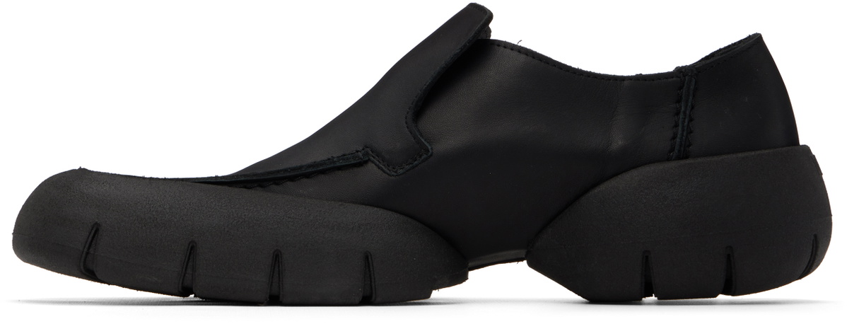 Diesel Black D-Mathieu-Brushed Leather Sneakers