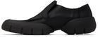 Diesel Black D-Mathieu-Brushed Leather Sneakers