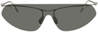 Bottega Veneta Silver Knot Shield Sunglasses