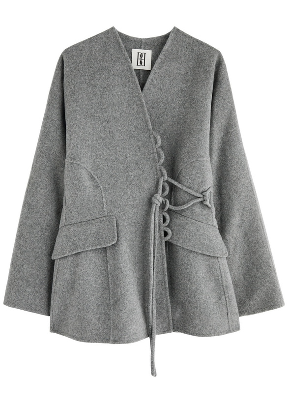 Photo: BY Malene Birger Lalou Panelled Wool Blazer Grey