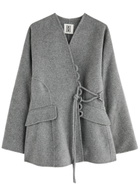 BY Malene Birger Lalou Panelled Wool Blazer Grey