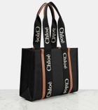 Chloé Woody Medium linen tote bag