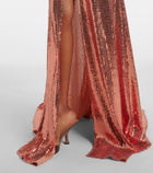 Alex Perry Open-back sequined gown