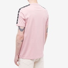 Fred Perry Men's Contrast Ringer T-Shirt in Chalky Pink/Black