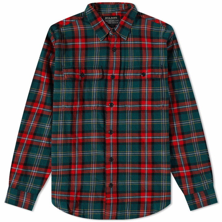 Photo: Filson Men's Checked Scout Shirt in Red/Black