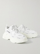 Balenciaga - Triple S Logo-Print Faux Leather Sneakers - White