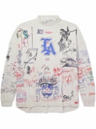 SAINT Mxxxxxx - Born x Raised Embellished Printed Cotton-Jersey Sweater
