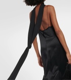 Khaite Candita lace-trimmed silk maxi dress