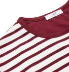 Mr P. - Striped Cotton-Jersey T-Shirt - Men - Burgundy