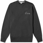 Norse Projects Men's Arne Chain Stitch Logo Crew Sweat in Black