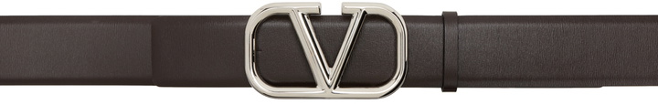 Photo: Valentino Garavani Brown VLogo Belt