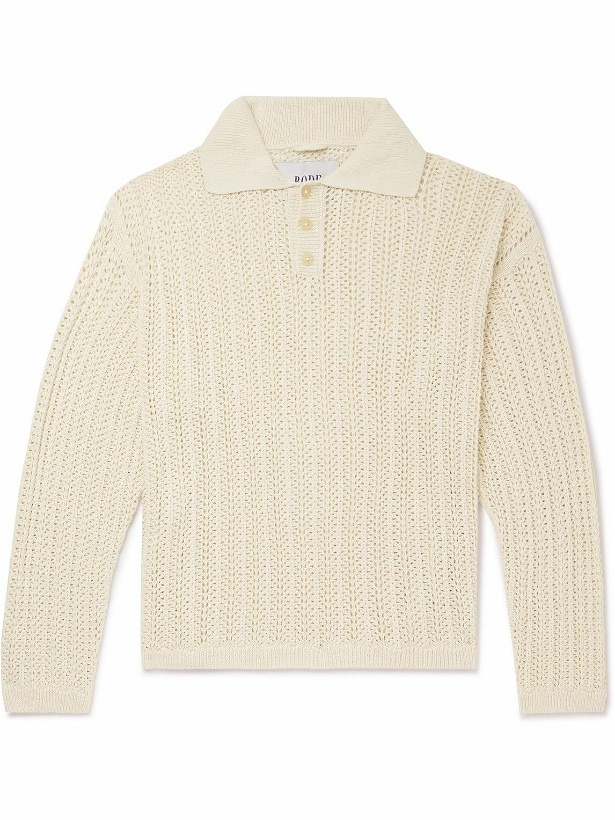 Photo: BODE - Pointelle-Knit Cotton Polo Shirt - Neutrals