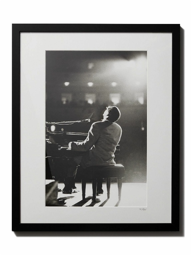 Photo: Sonic Editions - Framed 1966 Ray Charles at the Piano Print, 16&quot; x 20&quot;