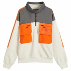 Napapijri Men's Poly Half Zip Sweatshirt in Beige Dimity