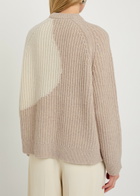 Akyn Remi Colour-blocked Wool Jumper Cream