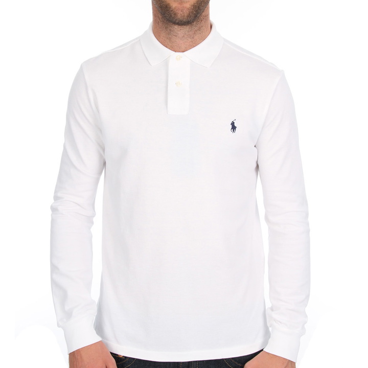 Photo: Long Sleeve Polo - White