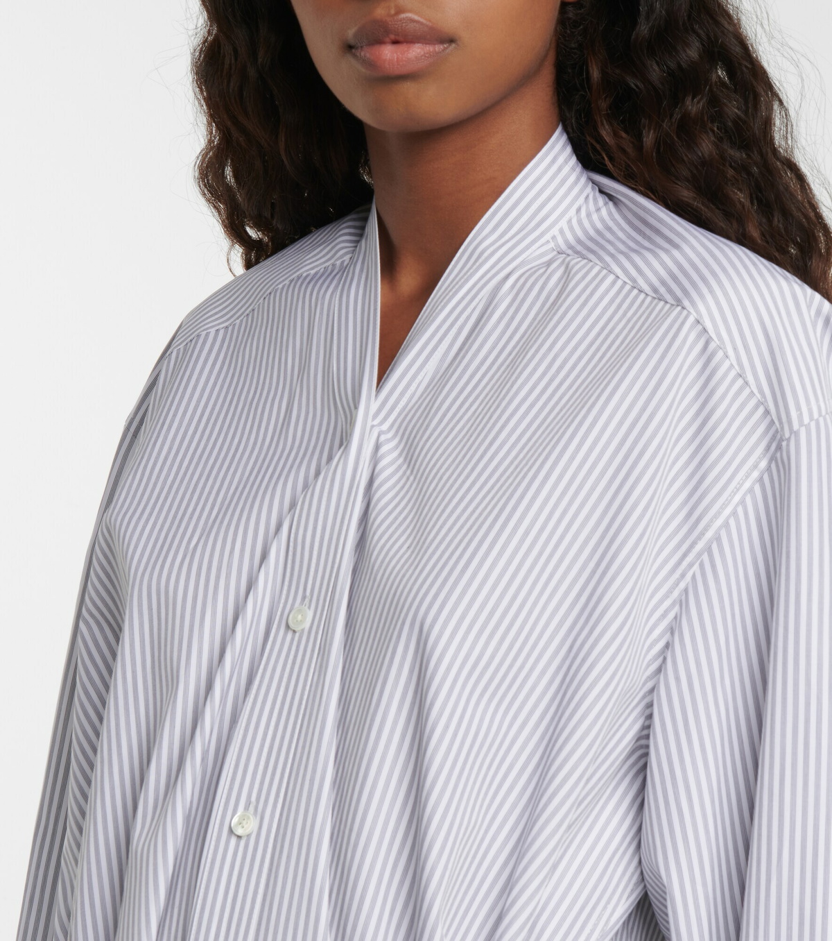 Lemaire - Striped poplin shirt dress Lemaire