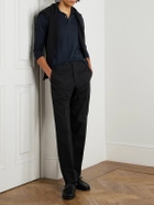 Saman Amel - Slim-Fit Wool Polo Shirt - Blue