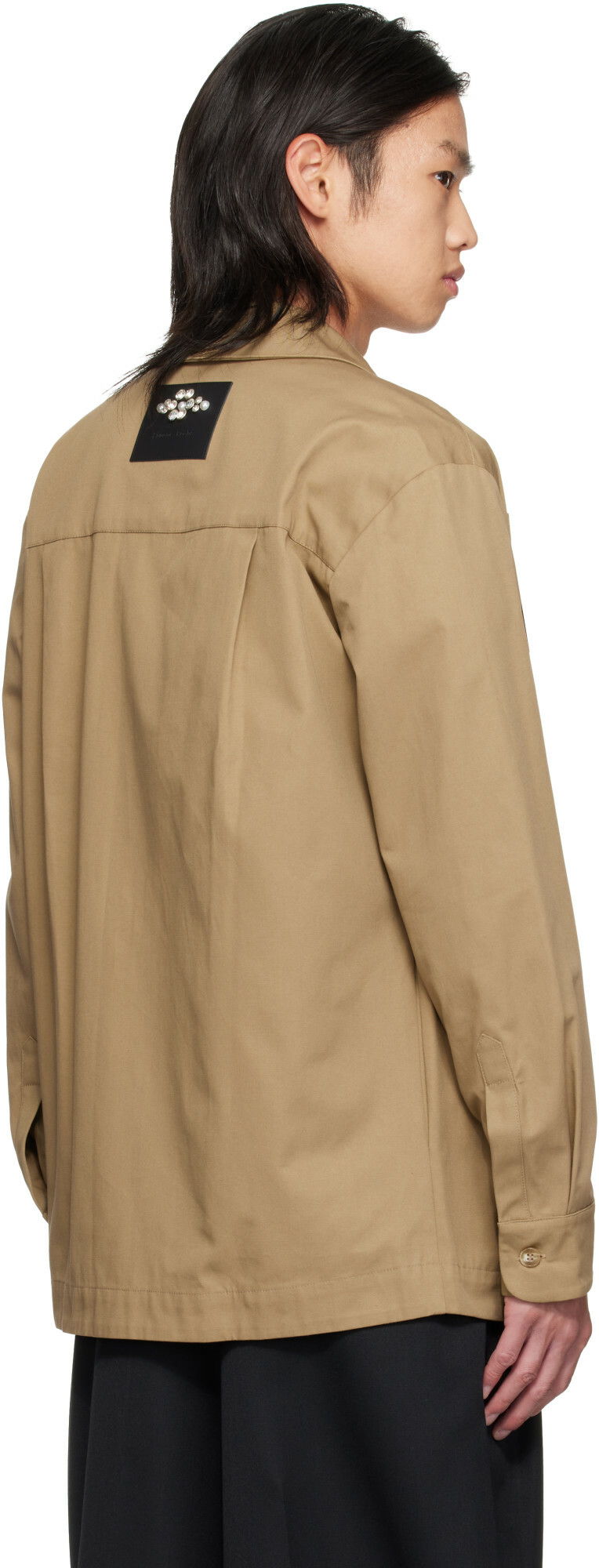 Simone Rocha Beige Military Overshirt