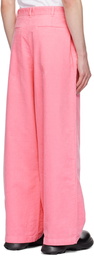 Acne Studios Pink Wide-Leg Trousers