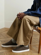 Axel Arigato - Clean 90 Leather-Trimmed Suede Sneakers - Brown