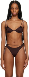 Jacquemus Brown 'Le Haut de Maillot Barco' Bikini Top