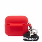 Palm Angels Men's Logo Airpods Case in Red/White