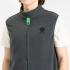 Metalwood Studio Men's Micro Fleece Vest in Steel