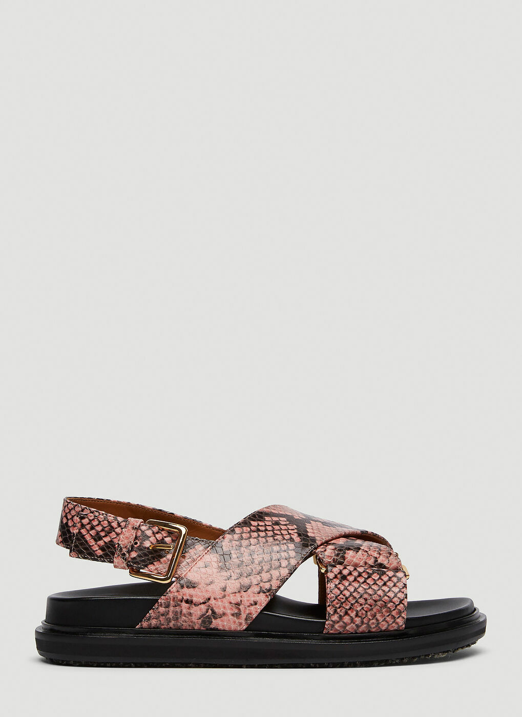 【MARNI】FUSSBETT SANDAL MARNI Fussbett Shearling-Trimmed Leather Sandals Size 8