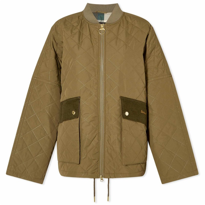 Photo: Barbour Women's Bowhill Quilt in Army Green