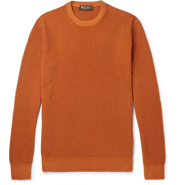 Photo: Loro Piana - Garment-Dyed Ribbed Cashmere Sweater - Men - Orange