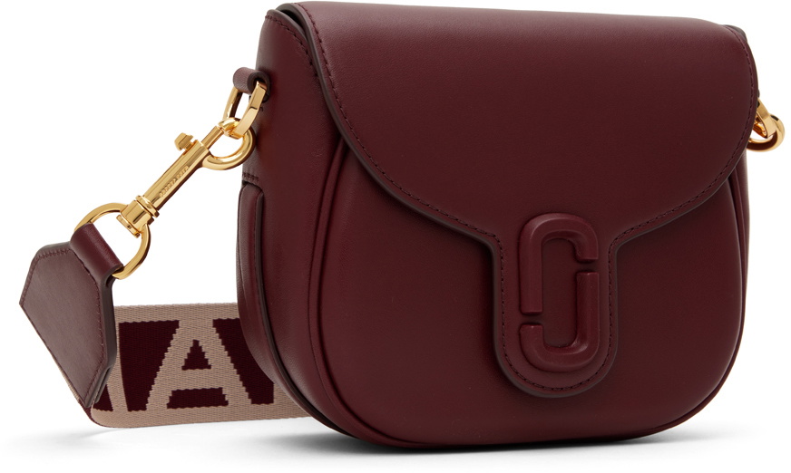 Marc Jacobs Burgundy The J Marc Small Saddle Bag