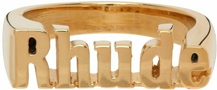 Photo: Rhude Gold Logo Ring