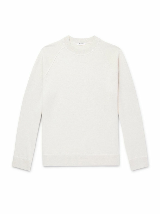 Photo: Boglioli - Cotton and Cashmere-Blend Sweater - White