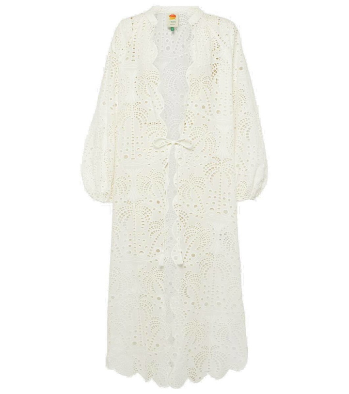 Photo: Farm Rio Laise broderie anglaise beach cover-up