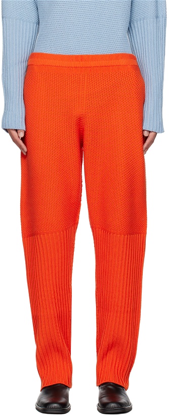 Photo: HOMME PLISSÉ ISSEY MIYAKE Orange Rustic Sweatpants