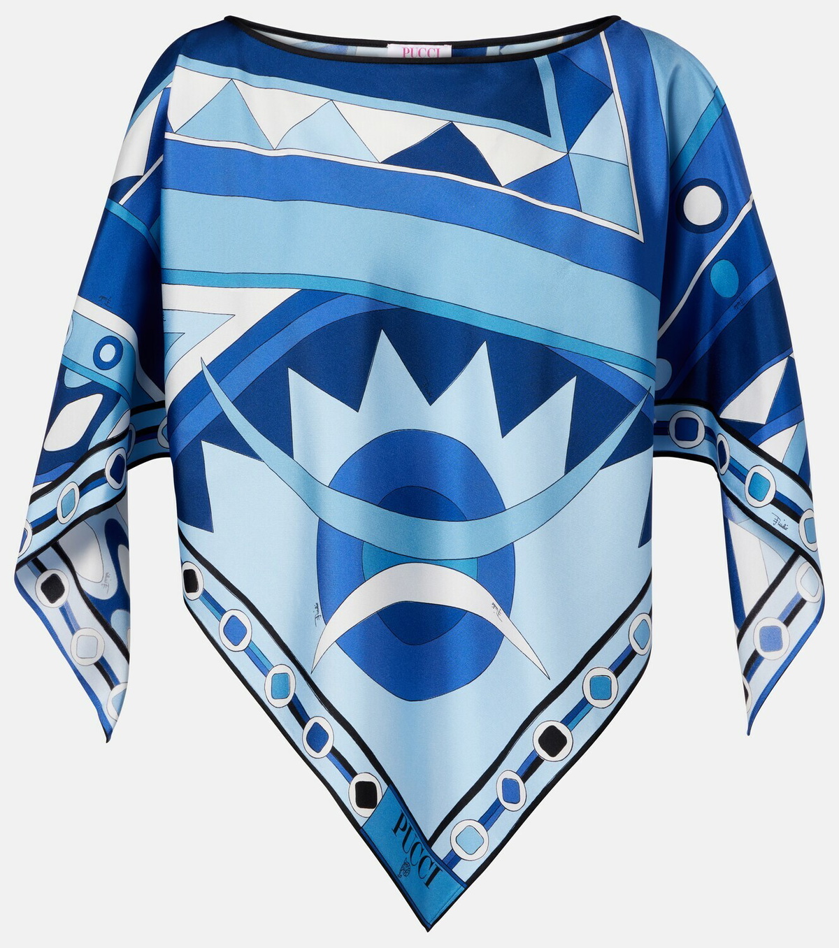 Pucci Printed silk satin top
