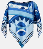 Pucci Printed silk satin top