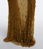 Retrofête Zanie crystal-embellished gown
