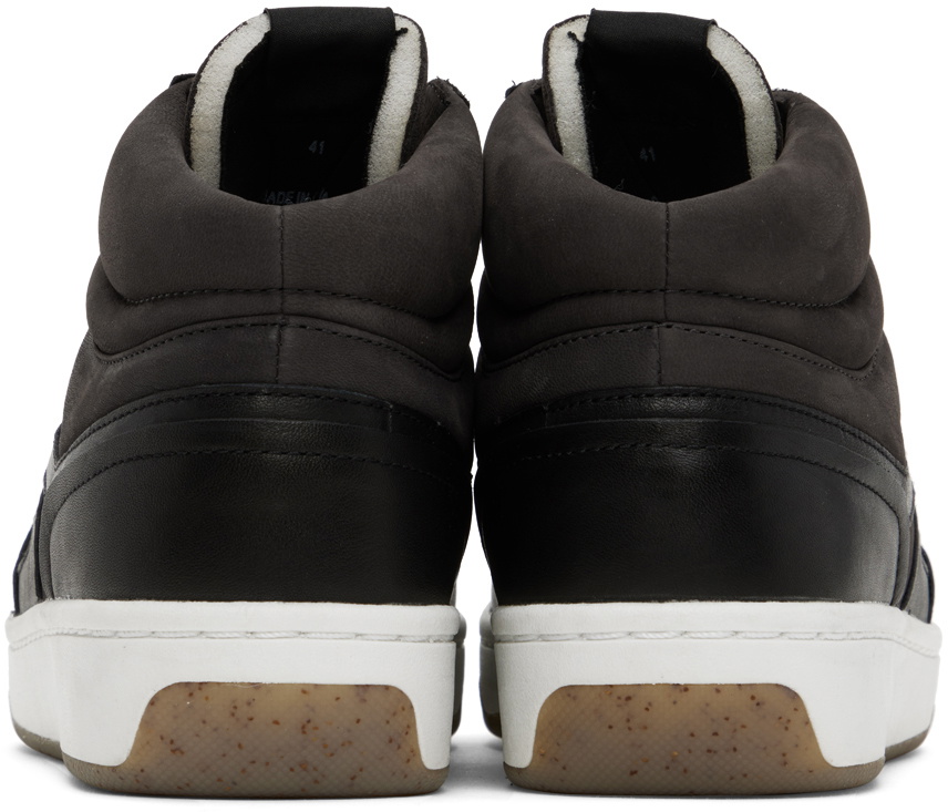 rag & bone Brown & Black Retro Court Mid Sneakers