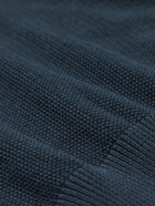 FRESCOBOL CARIOCA - Constantino Birdseye Cotton and Silk-Blend Polo Shirt - Blue