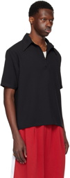 WILLY CHAVARRIA Black Point Collar Polo