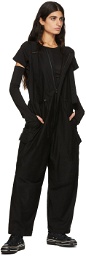 Yohji Yamamoto Black Cotton Jumpsuit