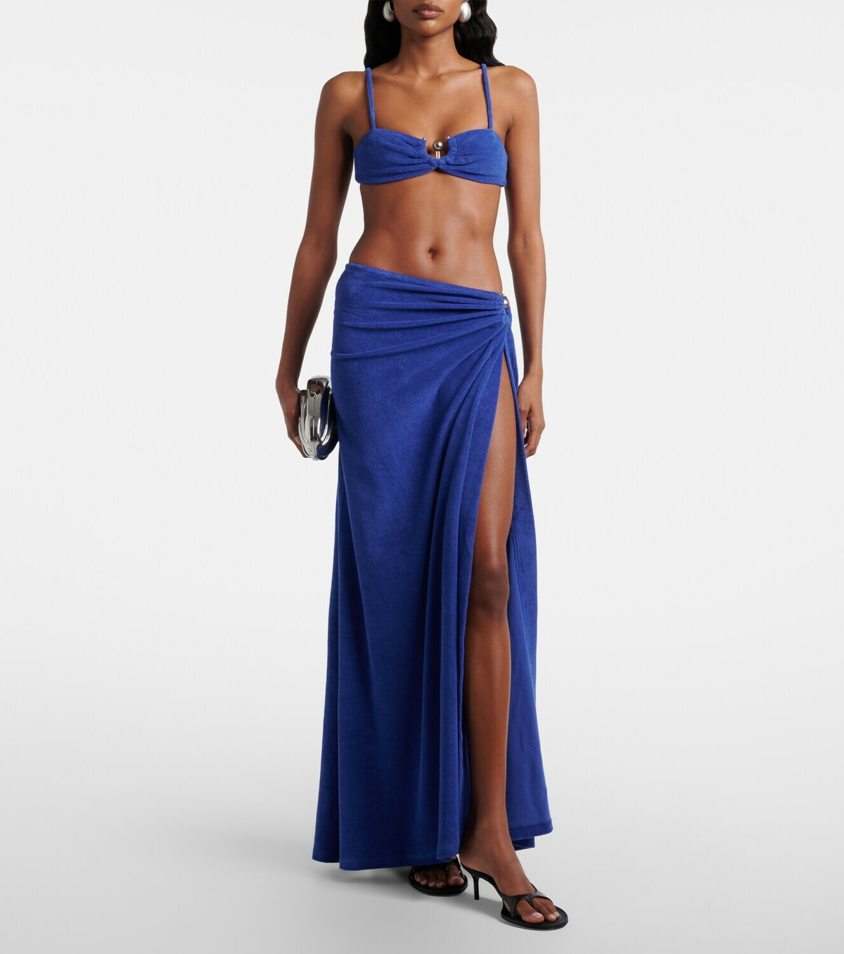 Christopher Esber Cotton-blend terry bra top